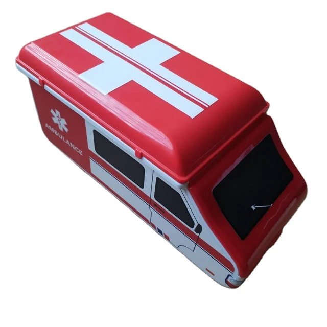Good quality ambulance shape stickers plastic first aid kit