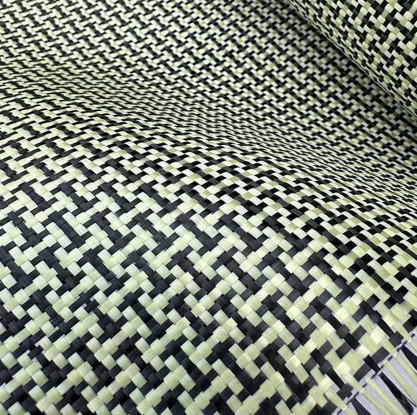 High Quality 3K Carbon Aramid Fiber Hybrid Fabric