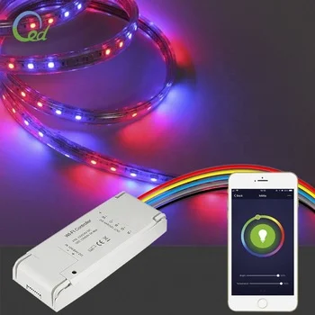 Wi-Fi/Zigbee беспроводной 12 В/24 В RGB + CCT + RF 2,4G пульт дистанционного управления Светодиодная лента с циркадным ритмом, сценой, памятью и функцией музыки