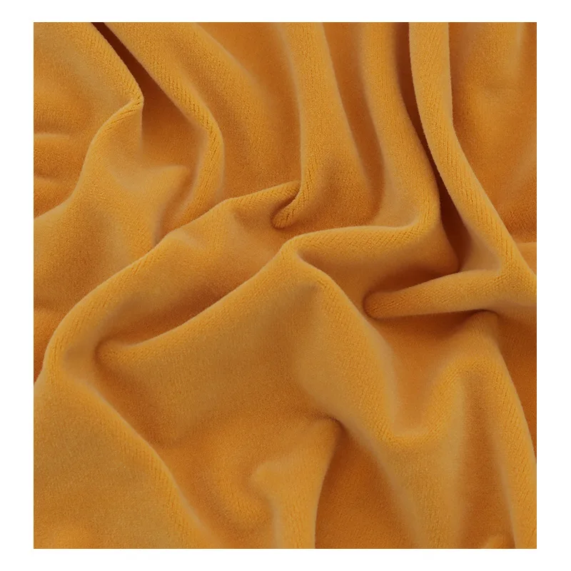 KeQiao supplier holland sofa curtain crushed fabric crushed golden velvet fabric