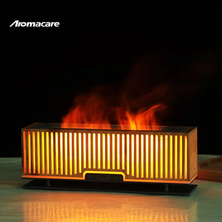 Aromacare 200Ml Air Humidifier Essential Oil 3D Fire Flame Lamp Aroma Aromatherapy Diffuser