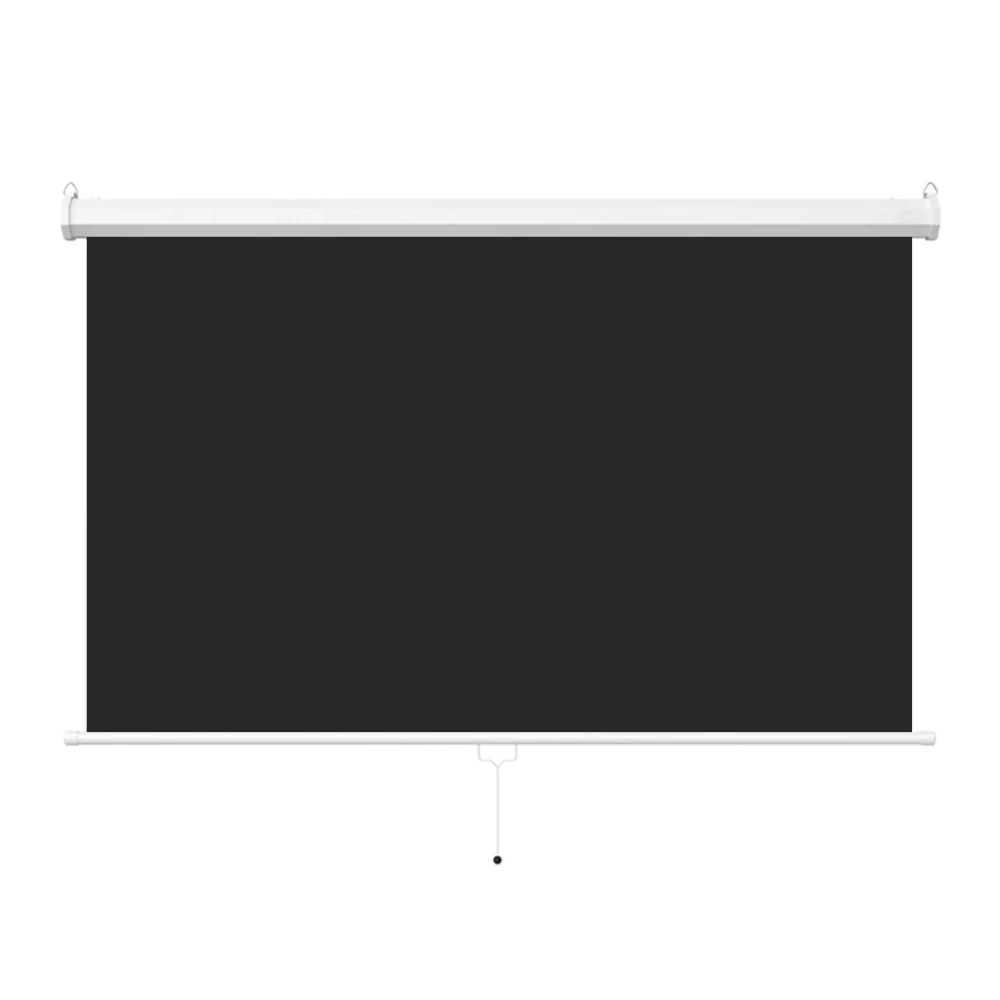 Home Movie 150 inch Metal Material Large Size Wall Mounted Manual Projection Projector Screen for Sale