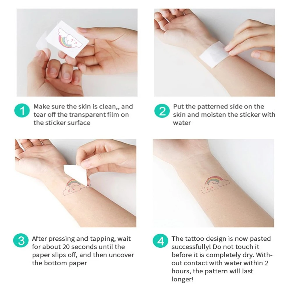 Alpaca series cartoon temporary tattoo for kids face body arms tattoo stickers