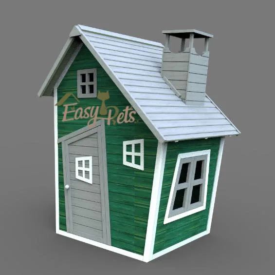 ODM Seaside Cottage Lodge Garden children play Wooden Model Toy Kit Diy Assembly Construction Cubby House Playhouse