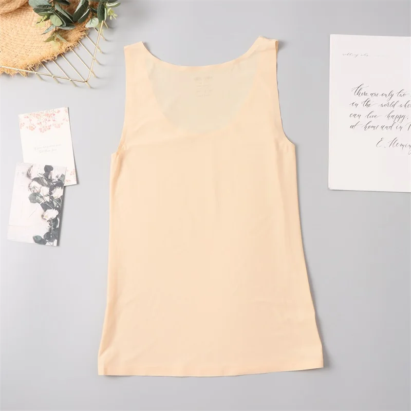 Женская новейшая супертонкая невидимая Сексуальная майка, цельный бесшовный топ с лазерным вырезом, бесшовная Майка