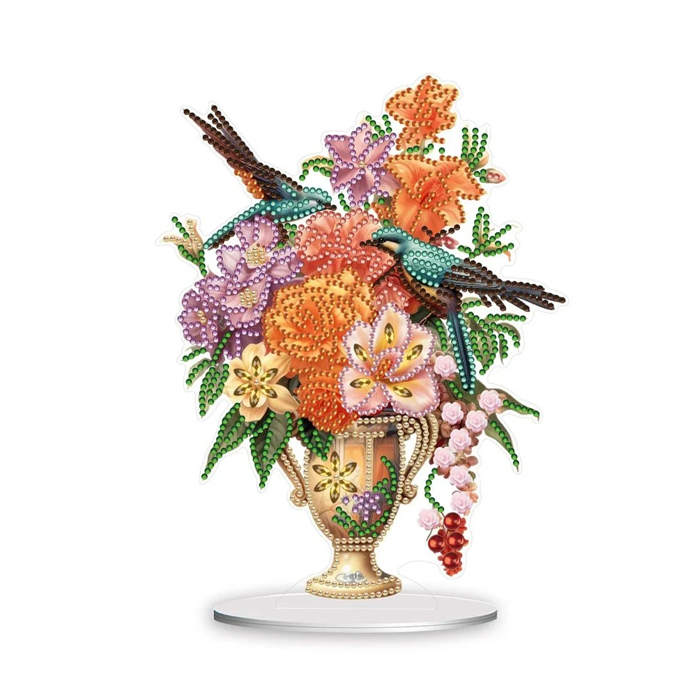 Hot Selling Special Round Shape DIY Diamond Painting Set For Beginners Flowers And Birds Crystal Diamond Painting Acrylic