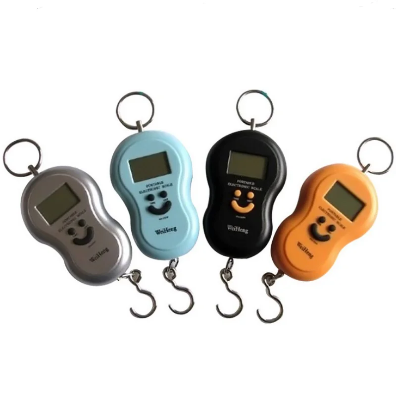 Цифровые весы для багажа с ЖК-дисплеем 50 кг в форме тыквы недорогие крючком