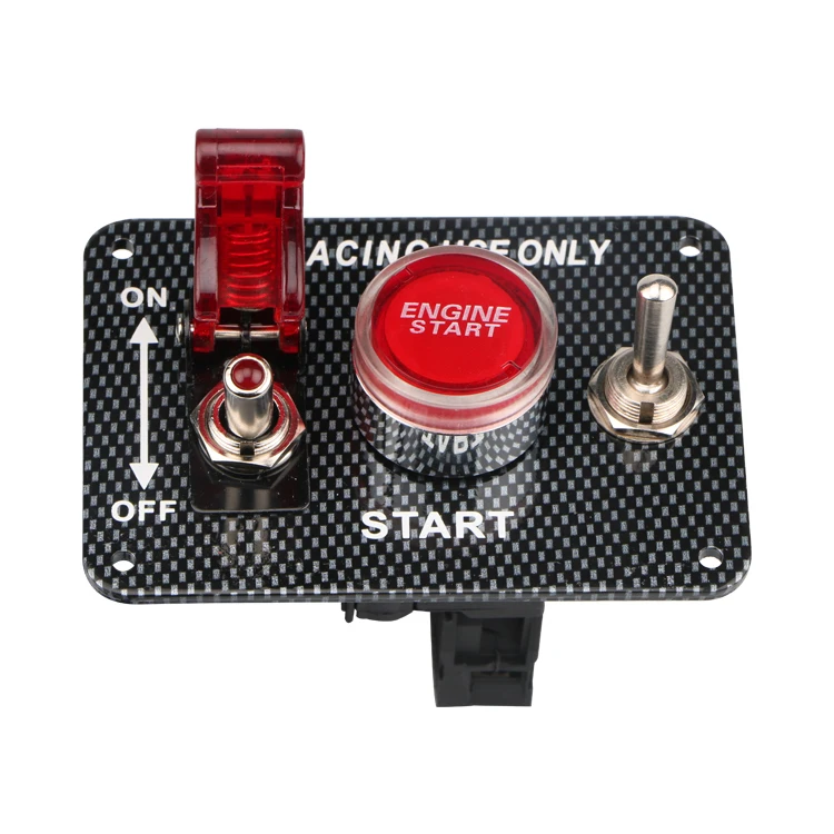 Racing Car  Ignition Illuminate Switch Panel Engine Start Push Button with Indicator Toggle