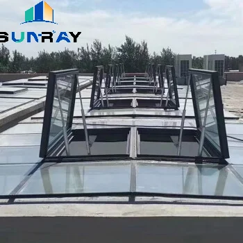 Modern Large Automatic Warehouse Skylight Top Hung Loft Window Sliding Folding Open Styles Huge Design Villas Campers Louver