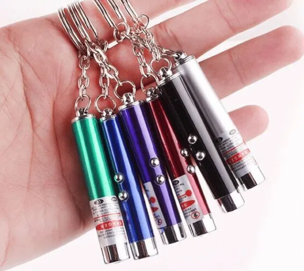 2 in 1 LED Laser Pointer Cat Interactive Toy USB red Light Cat Mouse Chasing Toy Funny Electric Cat Toys with metal keychain