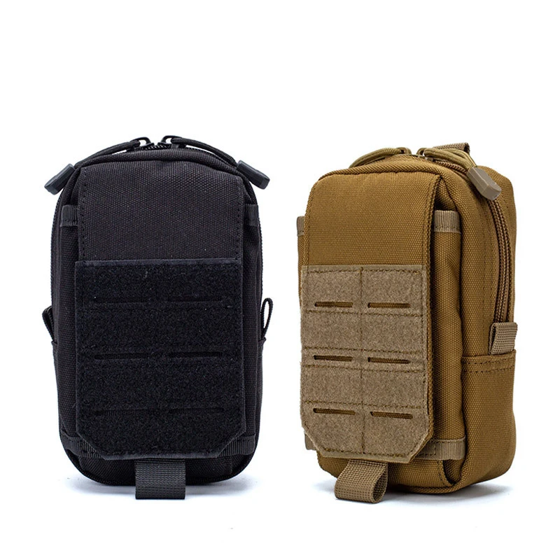 Waistband Double Laser Cut Molle Pouch Tactical EDC Belt Wait Bag Compact Outdoor Multipurpose Mobile Phone Holder