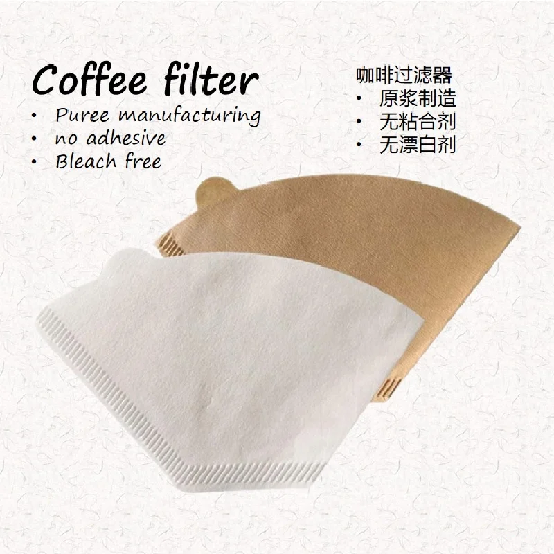 U103 Factory Price Unbleached U Shape Coffee Paper filters With Ear 103/104