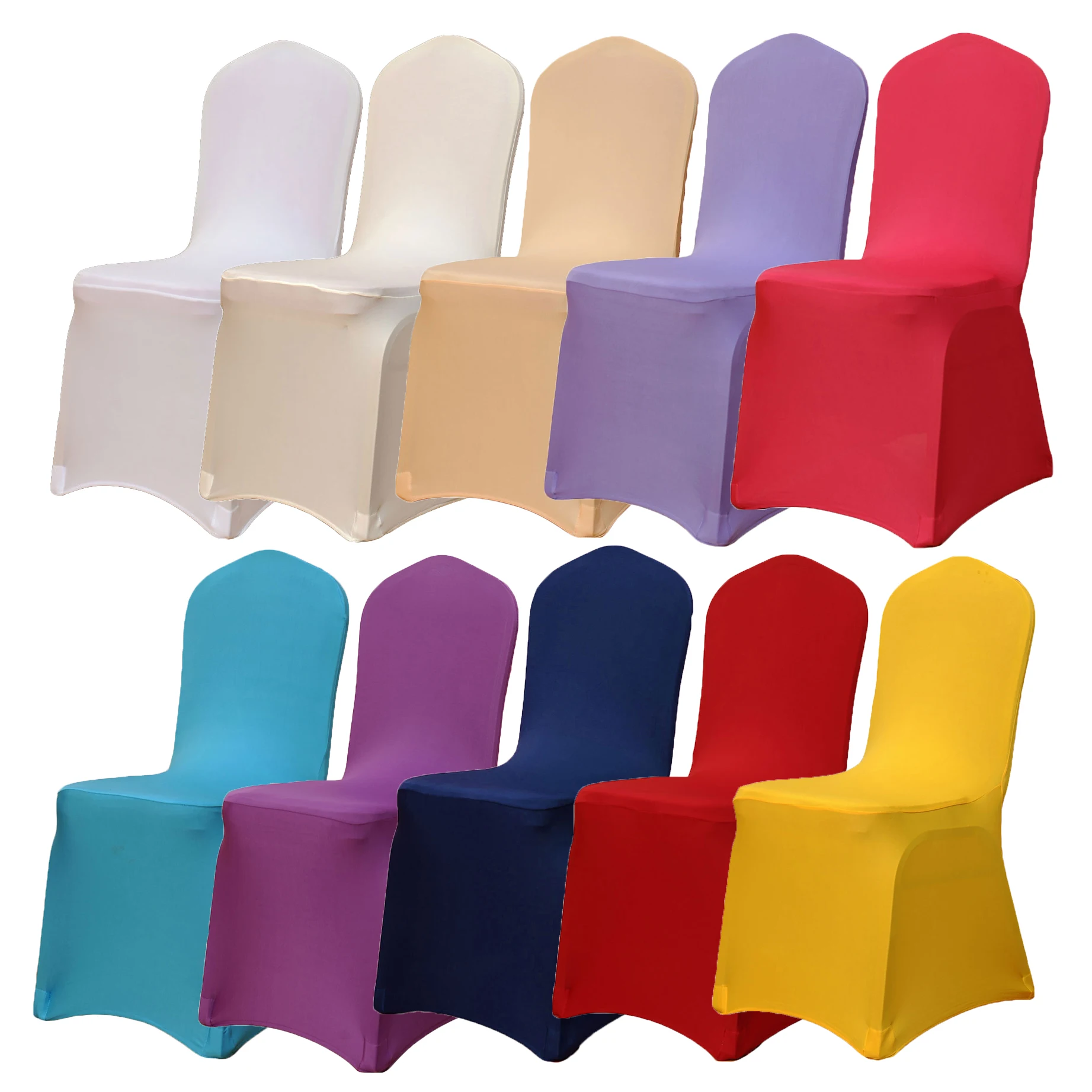 Polyester wholesale banquet seat cover cheap white spandex chair covers for weddings