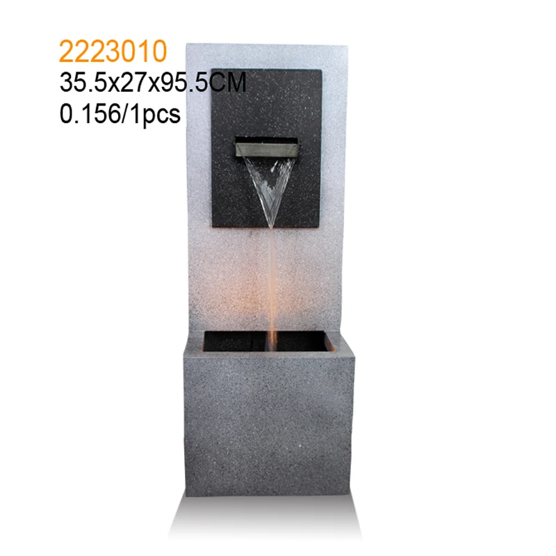 Natural garden resin fountains polyresin garden fountains with lights