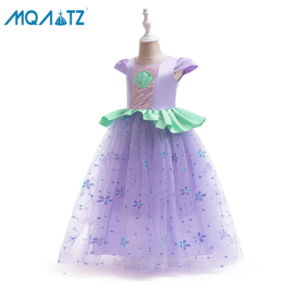 MQATZ Children Fancy Girls Princess Party Dresses Easter Carnival Little Mermaid Costume Kids Halloween Cosplay Dress