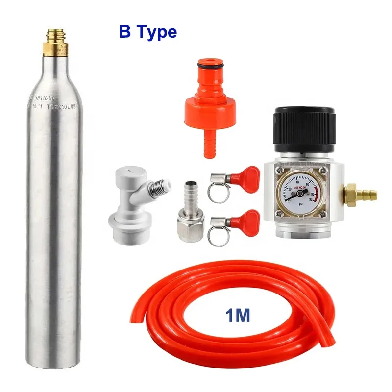 Upgrade Co2 Regulator,Mini Co2 Charger For Soda Water Gas Cylinder Tr21*4 0-90PSI Homebrew Kegging Fast Carbonation