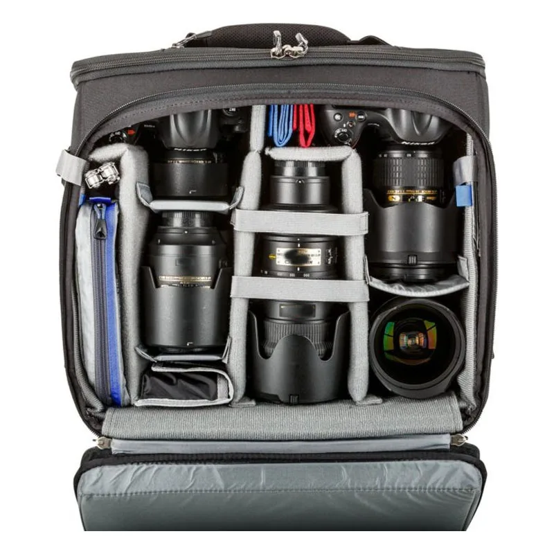 trolley travel camera case waterproof professional wheeled laptop camera bag photography suitcase