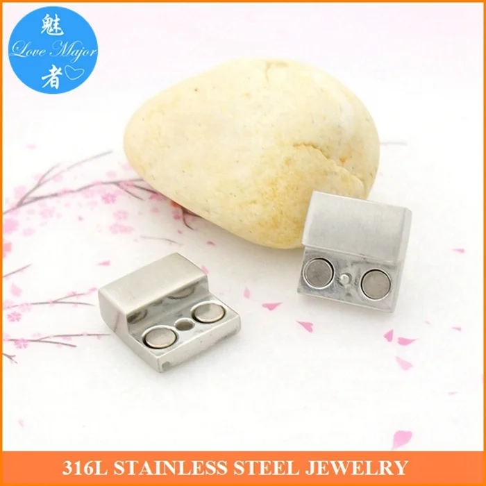 matt polished Stainless Steel Bayonet Clasps 22*14mm Jewelry Clasp for Leather Cord