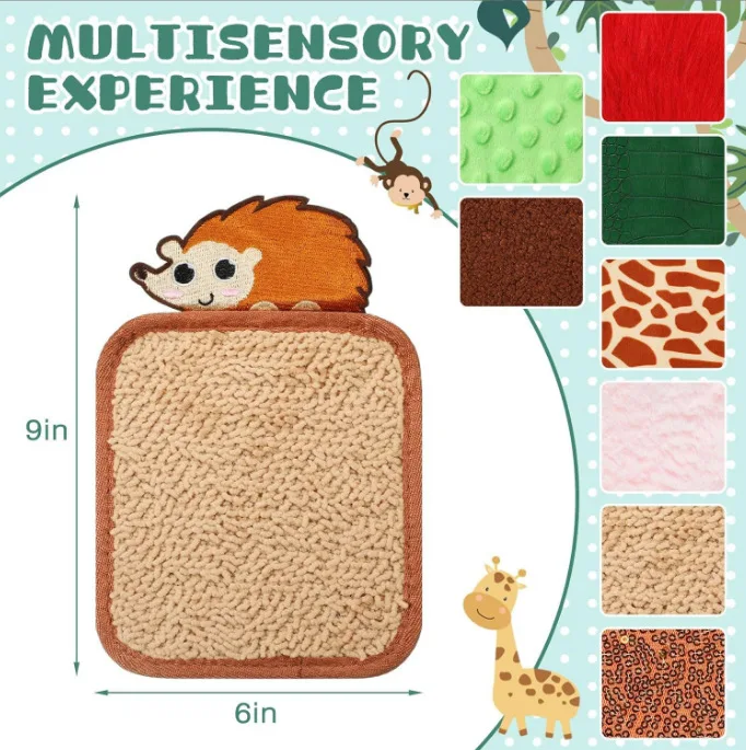 Sensory Mats for Autistic Children, Sensory Wall Panel, Sensory Disorder Toys for Tactile Play, Sensory animal Mats