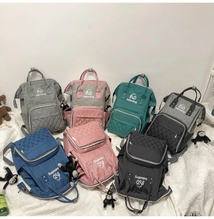 new 3 in 1 Multi-purpose Backpack Zipper Mommy Baby Diaper Bag Set