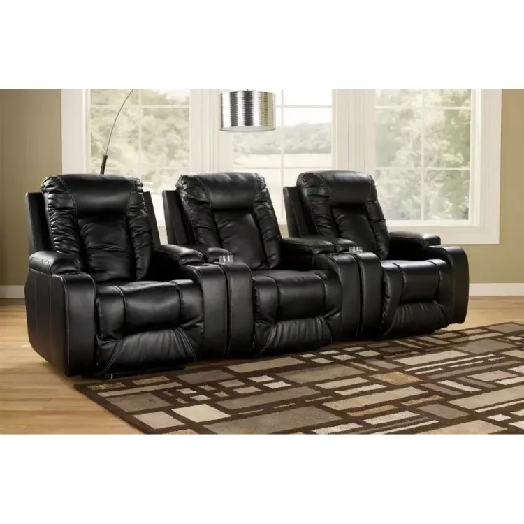 YASITE Home Cinema Furniture Modern Leather VIP Electric Upholstered Cinema Recliner Sofa