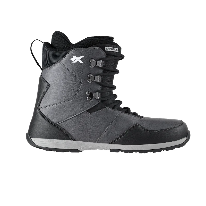 Leather high quality adult men snowboarding boot ski shoes direct selling unisex women waterproof snowboarding ski outfit shoes