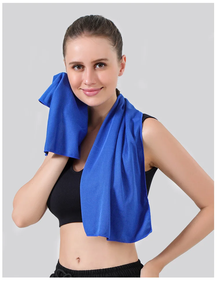 Multi-Color Microfiber Gym Neck Towel Quick Dry and Cool Long Sports Cooling Towel