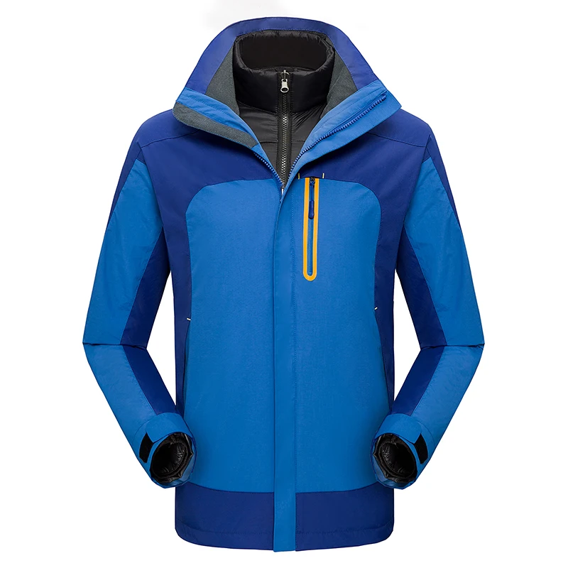 
custom logo high quality windproof fabric removable down liner winter jacket 