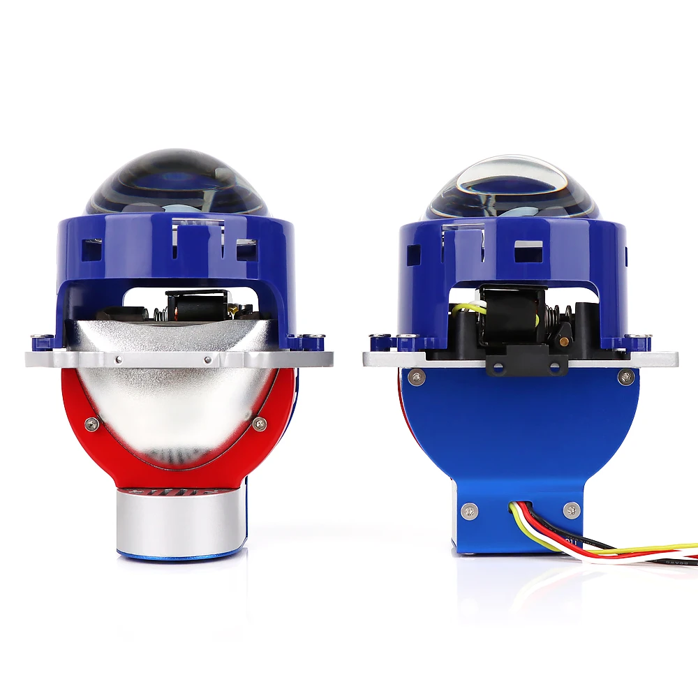 W50 Raych 3Inch Bi LED Projector Lens 130W 20000LM White 6000K Destructive Car Upgrade Halogen Headlight for Car