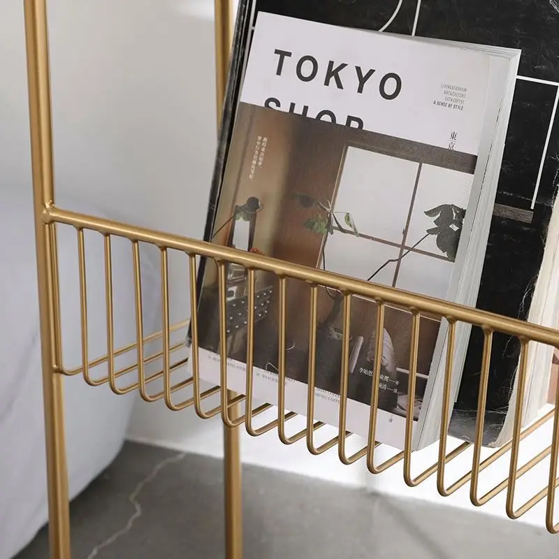 Nordic sitting room contracted mobile balcony bedroom buys content frame fancy glass sofs side table in silver lamp