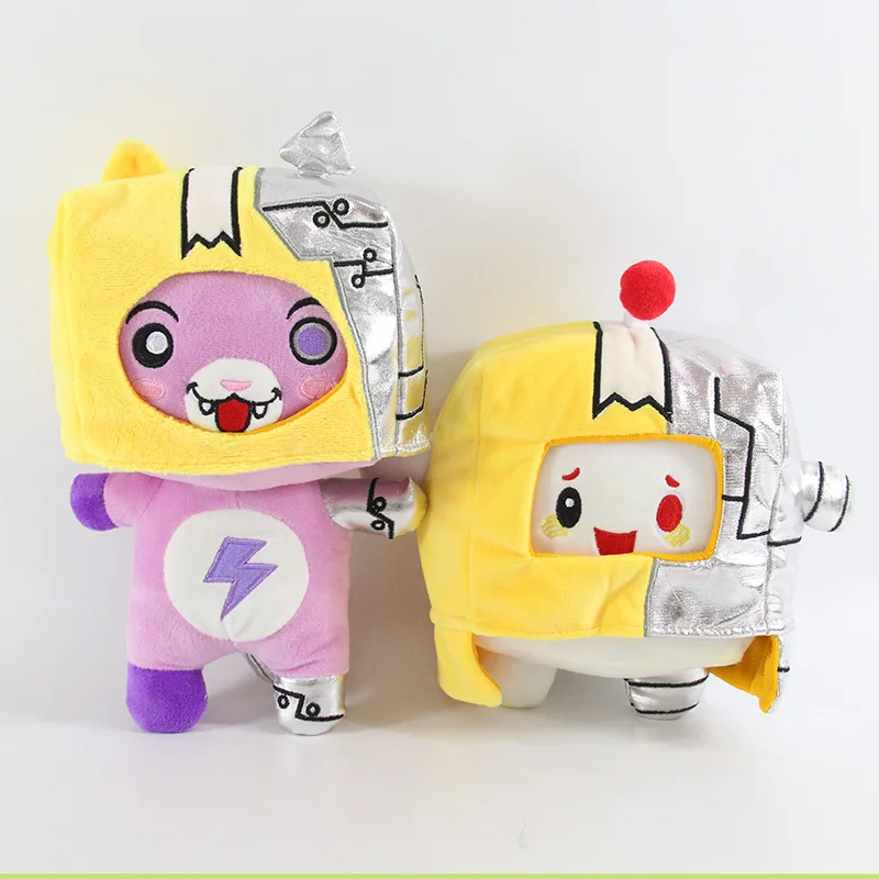 Kawaii Lankyboxed Plush Doll Lanky Boxed Foxy and Boxy Plushie Pillow Cartoon Robot Soft Stuffed Toys Birthday Gift Bedtime Toys