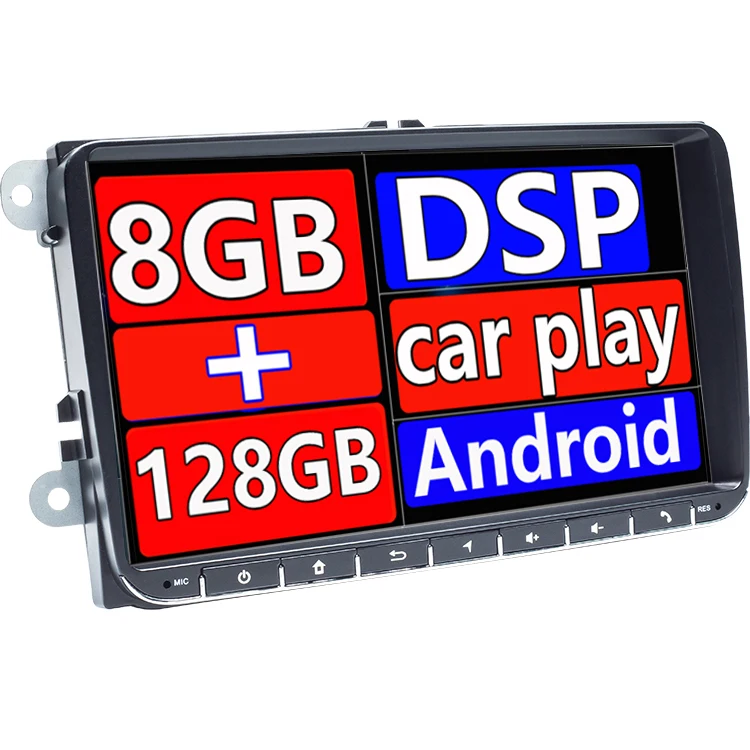 Android 12 Car Radio DVD Player for VW / Volkswagen Skoda Octavia golf  Car Multimedia Wifi 4G Lte  8 core Carplay