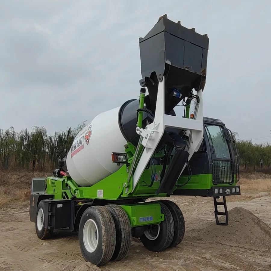 Model JBC4.0RW Bidirectional Self Loading Concrete Mixer Truck is a kind of unique vehicle which combines concrete mixer