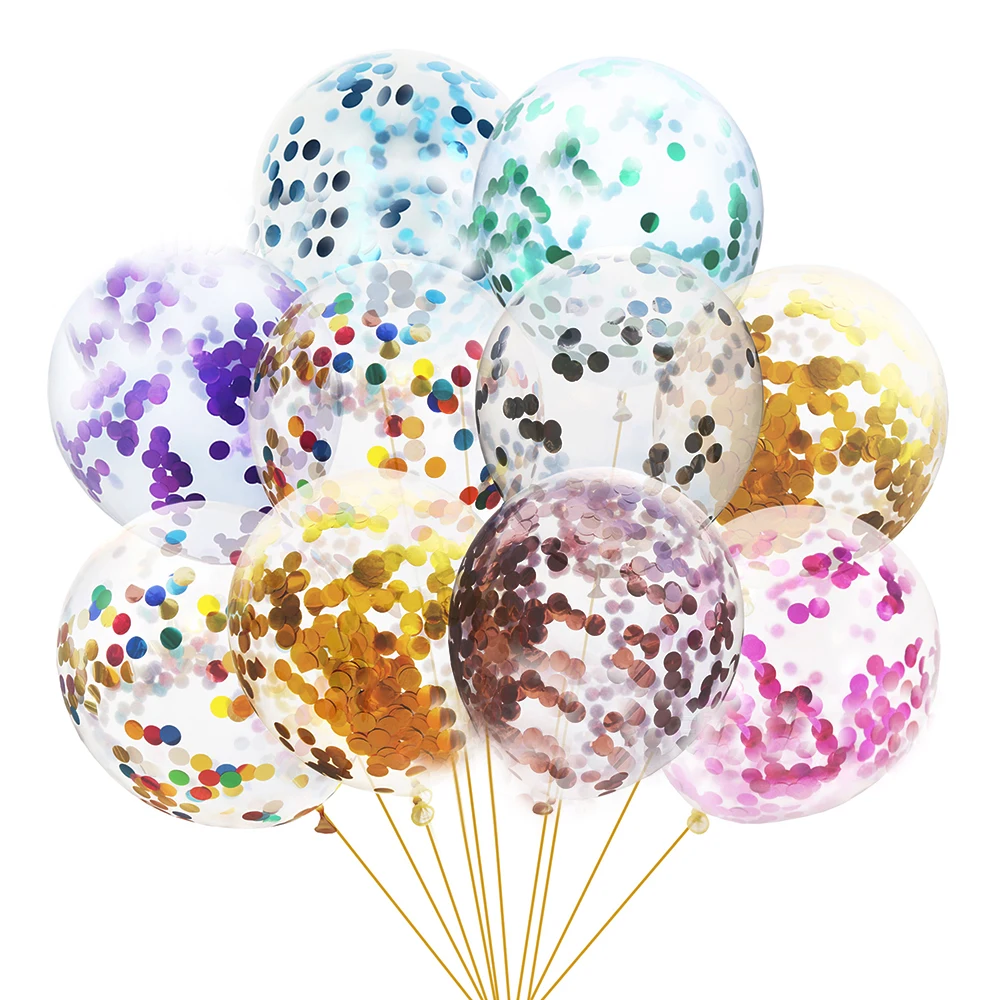 12inch Sequin Balloon 100pcs/bag Colorful Glitter Confetti Latex Balloons For Wedding Decoration Birthday Party Decoration