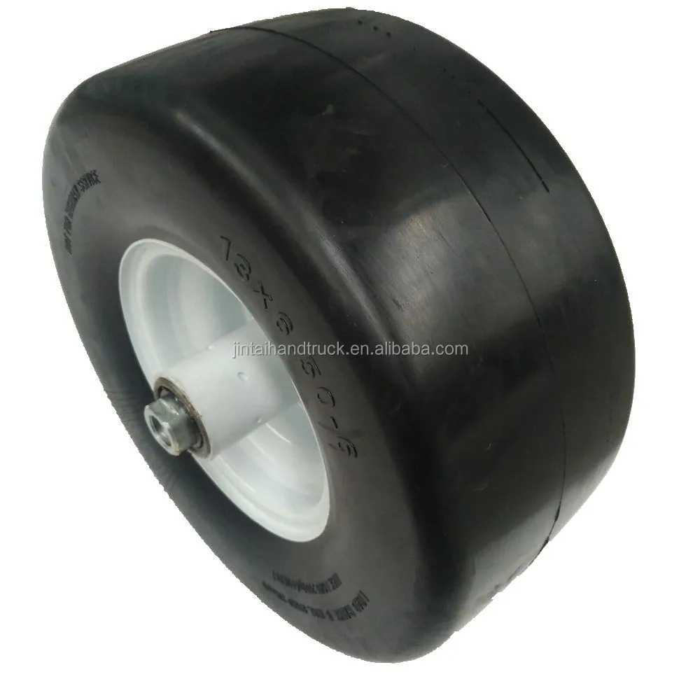 13x6.50-6 semi pneumatic tire slick rubber wheel smooth pattern tire 13x650-6