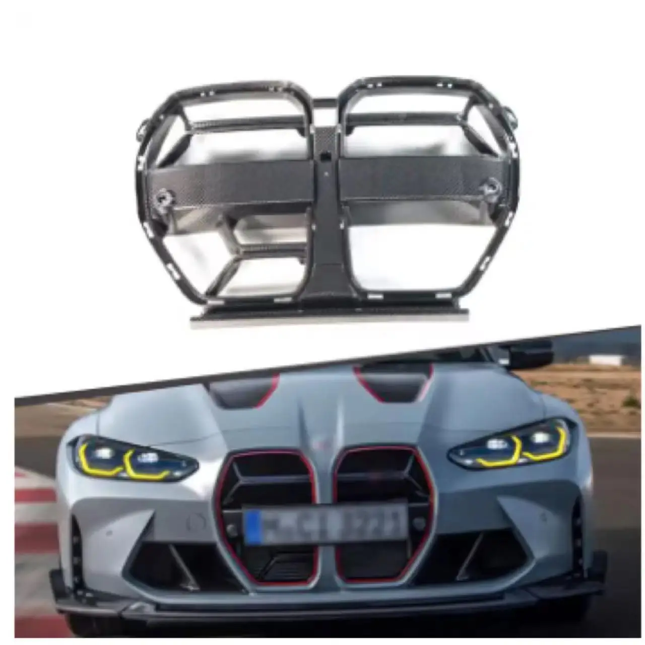 Dry Carbon M3 G80 Car Grille CSL Style Front Bumper Grille For BMW G80 M3 G82 M4