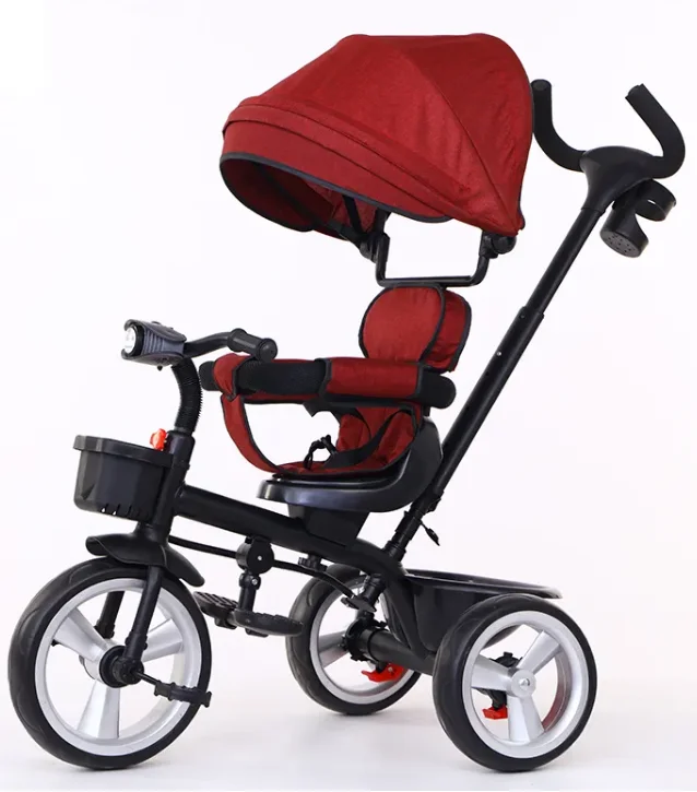 Baby Stroller 3 In 1 Portable Baby Tricycle Stroller Children Tricycle Bike Bicycle Sit Flat Lying kid Trike Swivel Seat