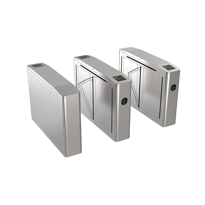 304 Stainless Steel Face Recognition RFID Reader Turnstile Flap Barrier Gate