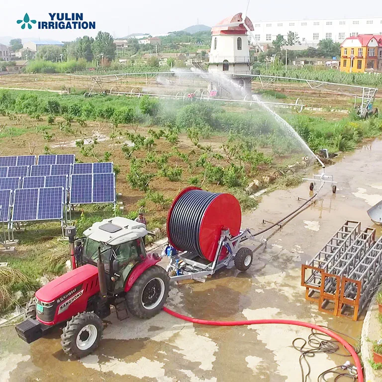 2021 Travelling Irrigation System Rain Gun / 75-300tx Hose-Reel Irrigation System With hose reel Traveling Irrigator Sprinkler