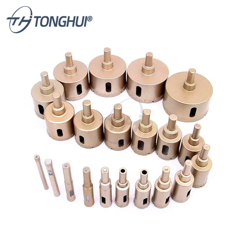6mm - 90mm High quality Vacuum Brazed diamond hole saw for marble granite tile drilling