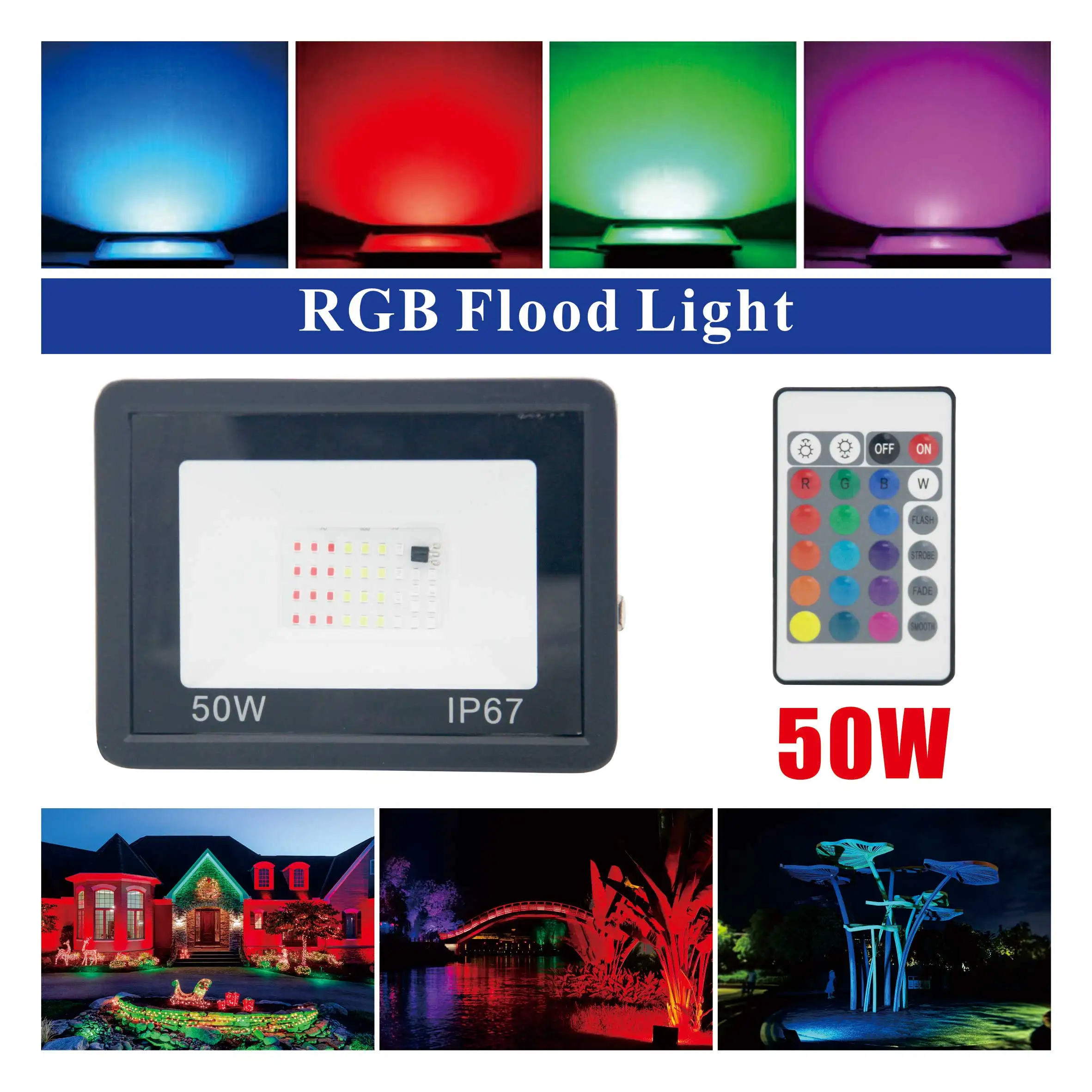 Aglare IP67 Водонепроницаемый 20 Вт/30 Вт/50 Вт/100 Вт/150 Вт/200 Вт прожектор наружный RGB садовый светодиодный