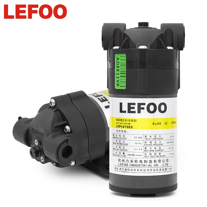 LEFOO Wholesale Customized Good Quality Mini Self priming 75GPD RO Water Pump Diaphragm Booster Pump