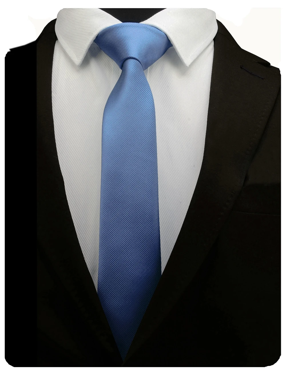 Fashion Skinny Neck Ties Men Casual Solid Color Tie Gravatas Blue Mens Neckties for Business Wedding 6cm Width Slim Men Ties