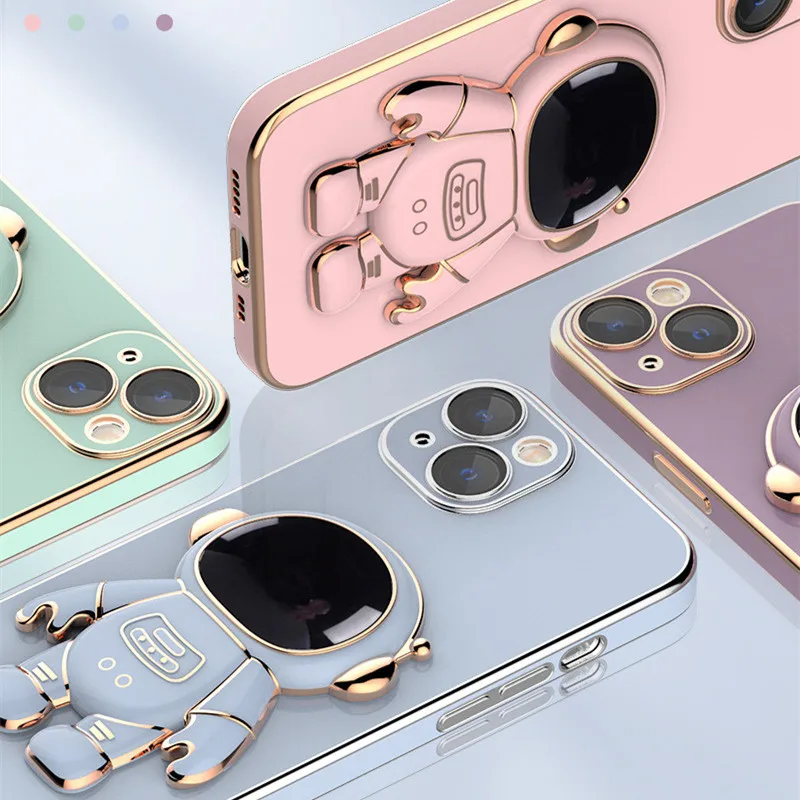 for iphone 13 pro max shockproof color mobile case,Astronaut case with stand for iphone