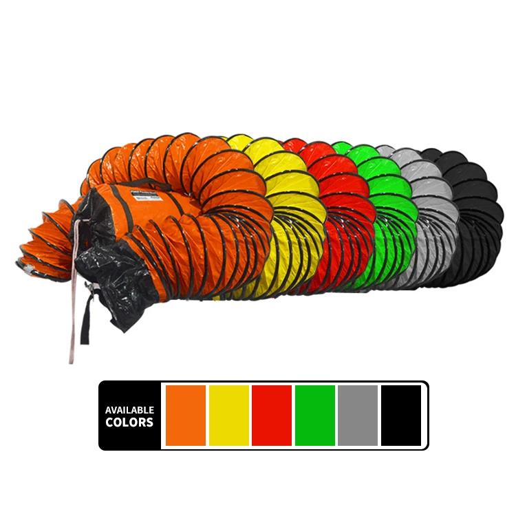 12inch 300mm 5m and 10m CE PVC flexible air hose ducting for axial fan and air move ventilation flame retardant ducting hose