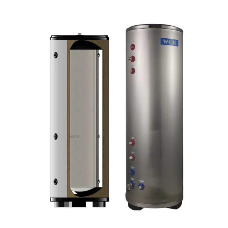 WOK Heat pump tanks Domestic hot water storage with coil heaters Buffer tanks  800L 1000L volume Heat pump tanks