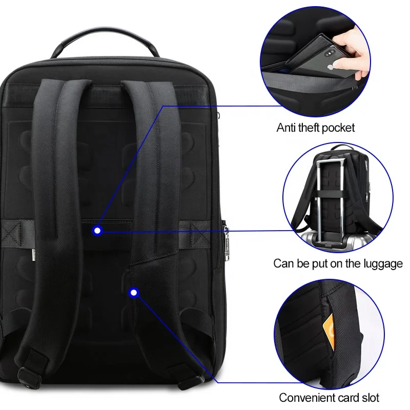 
BOPAI new design 2020 minimalist anti-theft expandable casual waterproof sport backpack 