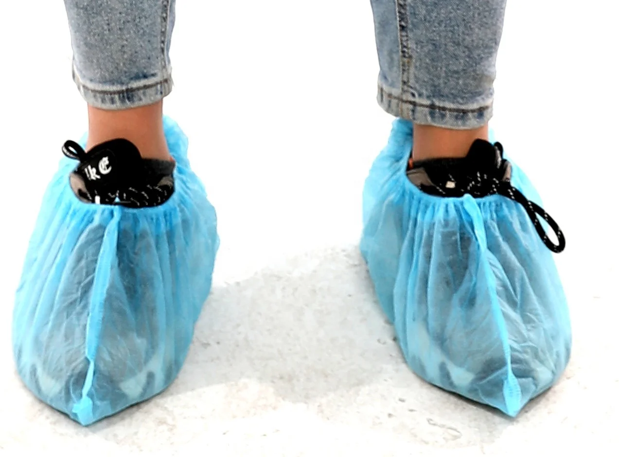 Non woven Disposable PP High Quality CPE shoe cover Disposable Waterproof Shoe Cover medical