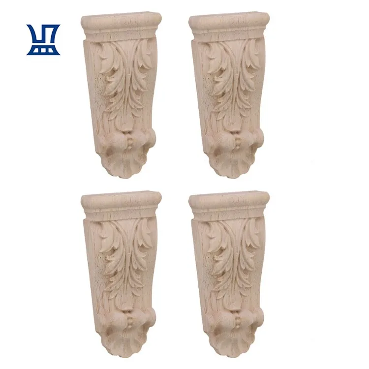 BQLZR Бесплатная доставка низкий минимальный заказ 4,5*10 см резная деревянная мебель аппликация детали деревянные корбелы