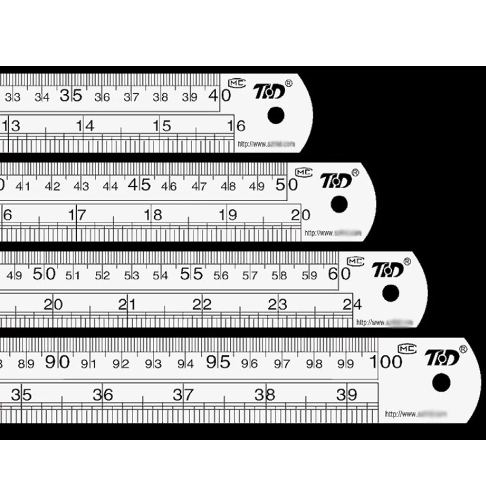 Classic 15 cm / 6 Inch Ruler High Quality Double sided Ruler Stainless Steel Metal Rulers for Measuring